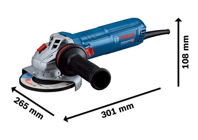 Máy mài góc Bosch GWS 12-125 S có nhiều kích thước.