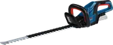 Máy cắt tỉa hàng rào dùng pin Bosch GHE 18V-60 để cắt tỉa cây bụi.
