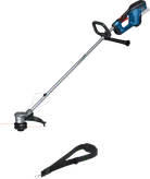 Máy cắt cỏ không dây Bosch GRT 18V-33 có dây đeo.