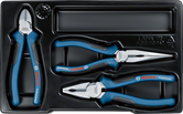 Bộ kìm Bosch 3 món có tay cầm tiện dụng.