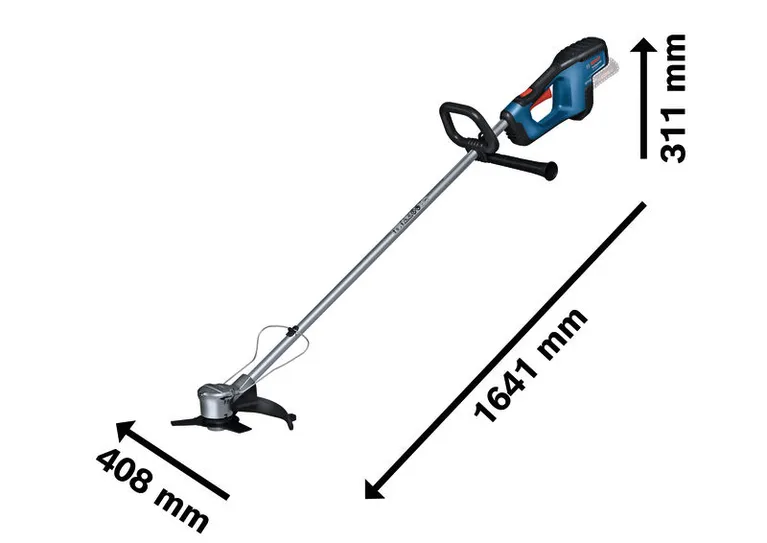 Máy cắt cỏ không dây Bosch GFR 18V-23 có kích thước.
