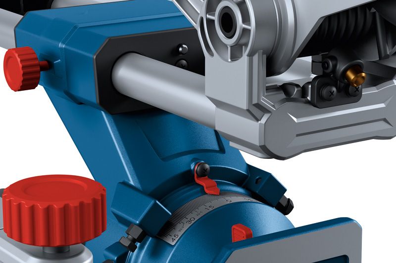 Máy cưa góc Bosch GCM 254 D có khả năng điều chỉnh góc chính xác.