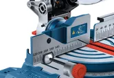 Máy cưa góc Bosch GCM 254 có thang đo góc.