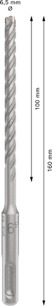 Mũi khoan búa PRO SDS plus-5X, 6,5 x 100 x 160 mm Mũi khoan búa PRO SDS plus-5X, 6,5 x 100 x 160 mm