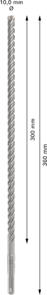 Mũi khoan búa PRO SDS plus-5X, 10 x 300 x 360 mm Mũi khoan búa PRO SDS plus-5X, 10 x 300 x 360 mm