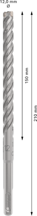 Mũi khoan búa PRO SDS plus-5X, 12 x 150 x 210 mm Mũi khoan búa PRO SDS plus-5X, 12 x 150 x 210 mm