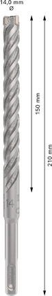 Mũi khoan búa PRO SDS plus-5X, 14 x 150 x 210 mm Mũi khoan búa PRO SDS plus-5X, 14 x 150 x 210 mm