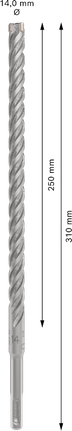 Mũi khoan búa PRO SDS plus-5X, 14 x 250 x 310 mm Mũi khoan búa PRO SDS plus-5X, 14 x 250 x 310 mm