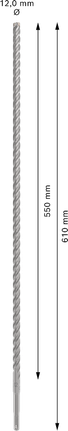 Mũi khoan búa PRO SDS plus-5X, 12 x 550 x 610 mm Mũi khoan búa PRO SDS plus-5X, 12 x 550 x 610 mm