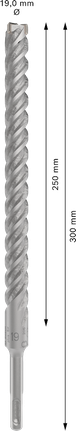 Mũi khoan búa PRO SDS plus-5X, 19 x 250 x 300 mm Mũi khoan búa PRO SDS plus-5X, 19 x 250 x 300 mm