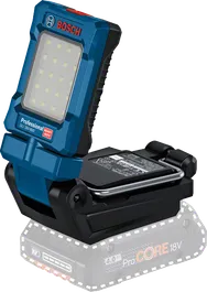 Đèn làm việc không dây Bosch GLI 18V-800 có bảng đèn LED.