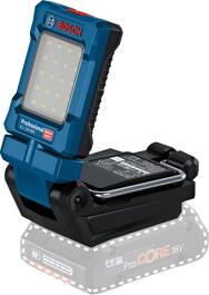 Đèn làm việc không dây Bosch GLI 18V-800 có bảng đèn LED.