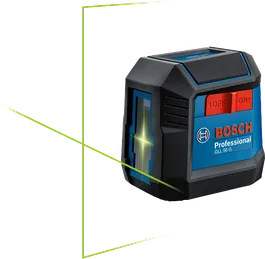 Máy cân bằng laser Bosch GLL 50 G có vạch màu xanh lá cây.