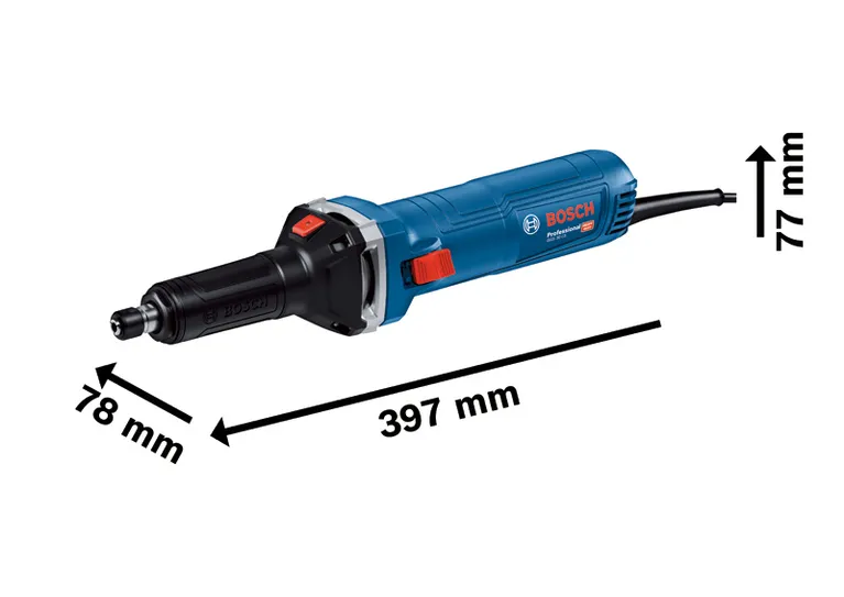Máy mài thẳng Bosch GGS 30 LS, chiều dài 397 mm.