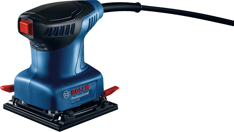 Máy chà nhám quỹ đạo Bosch GSS 140 có tay cầm tiện dụng.