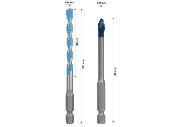 Bộ EXPERT HEX-9 Hard Ceramic và Multi Construction Bộ mũi khoan Bosch HEX-9 6 mm dành cho gốm cứng và nhiều kết cấu.