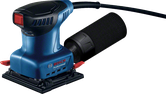 Máy chà nhám quỹ đạo Bosch GSS 140 A có hộp chứa bụi.