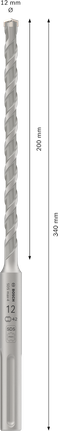 Mũi khoan búa PRO SDS max-4, 12 x 200 x 340 mm Mũi khoan búa PRO SDS max-4, 12 x 200 x 340 mm