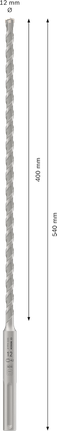 Mũi khoan búa PRO SDS max-4, 12 x 400 x 540 mm Mũi khoan búa PRO SDS max-4, 12 x 400 x 540 mm