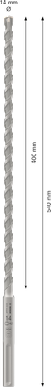 Mũi khoan búa PRO SDS max-4, 14 x 400 x 540 mm Mũi khoan búa PRO SDS max-4, 14 x 400 x 540 mm