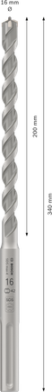 Mũi khoan búa PRO SDS max-4, 16 x 200 x 340 mm Mũi khoan búa PRO SDS max-4, 16 x 200 x 340 mm