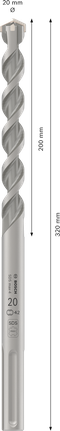 Mũi khoan búa PRO SDS max-4, 20 x 200 x 320 mm Mũi khoan búa PRO SDS max-4, 20 x 200 x 320 mm
