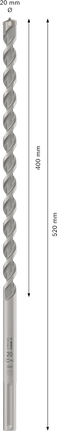 Mũi khoan búa PRO SDS max-4, 20 x 400 x 520 mm Mũi khoan búa PRO SDS max-4, 20 x 400 x 520 mm