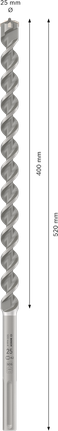 Mũi khoan búa PRO SDS max-4, 25 x 400 x 520 mm Mũi khoan búa PRO SDS max-4, 25 x 400 x 520 mm