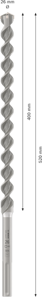 Mũi khoan búa PRO SDS max-4, 26 x 400 x 520 mm Mũi khoan búa PRO SDS max-4, 26 x 400 x 520 mm