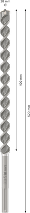 Mũi khoan búa PRO SDS max-4, 28 x 400 x 520 mm Mũi khoan búa PRO SDS max-4, 28 x 400 x 520 mm