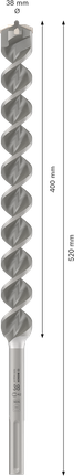 Mũi khoan búa PRO SDS max-4, 38 x 400 x 520 mm Mũi khoan búa PRO SDS max-4, 38 x 400 x 520 mm