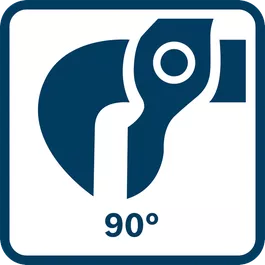  Vị trí đầu kìm là 90° (chìa vặn ống góc)