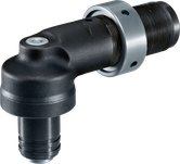 Đầu góc Bosch 12V với đầu kẹp thay đổi nhanh 1/4 inch.