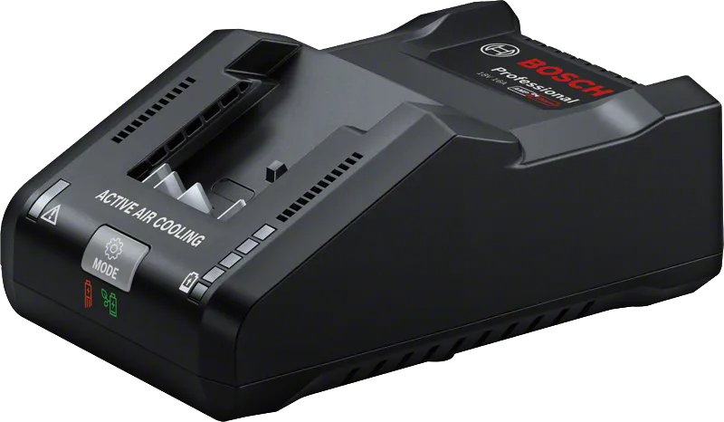 Bộ sạc Bosch GAL 18V-160 có hệ thống làm mát bằng không khí chủ động.
