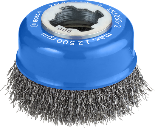 Bàn chải tròn X-Lock PRO Metal clean, 75 x 0,3 mm Chổi quét Bosch PRO Metal clean X-Lock, dây 75mm.