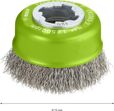 Chổi vệ sinh Bosch PRO Stainless Steel X-Lock Cup Brush, 75 mm.