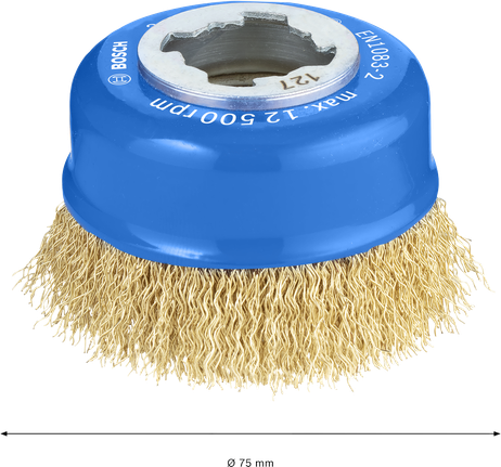 Bàn chải tròn PRO Metal clean, 75 x 0,30 mm, X-Lock Chổi vệ sinh kim loại Bosch PRO Metal clean 75 mm X-LOCK.