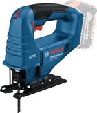 Máy cưa lọng dùng pin Bosch GST 183-LI có khe cắm pin nhìn thấy được.