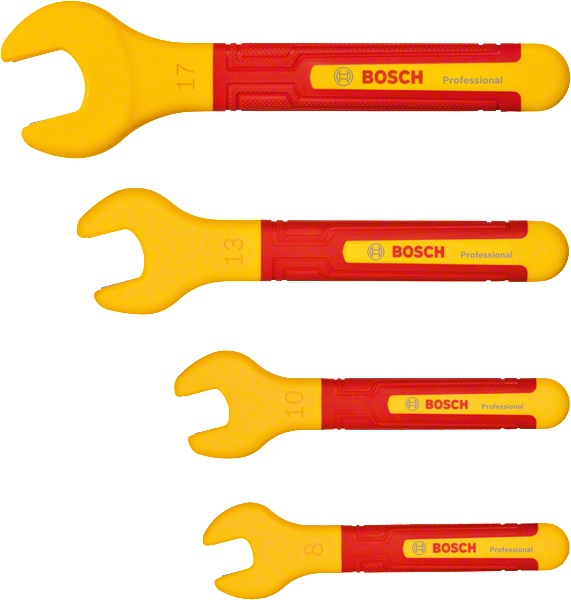 Bộ chìa vặn VDE 4 chi tiết Bộ cờ lê Bosch VDE 4 chiếc, cờ lê cách điện đầu hở.