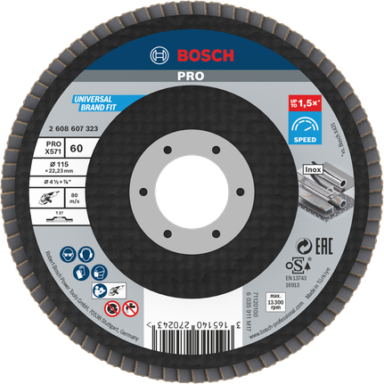 Đĩa cắt Bosch PRO X571 115mm G60 dành cho thép.