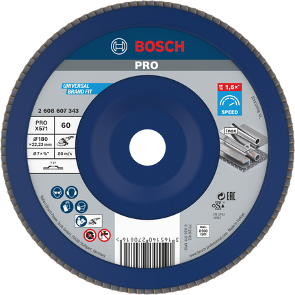 Đĩa mài Bosch PRO X571 180mm G60 dùng để mài kim loại.