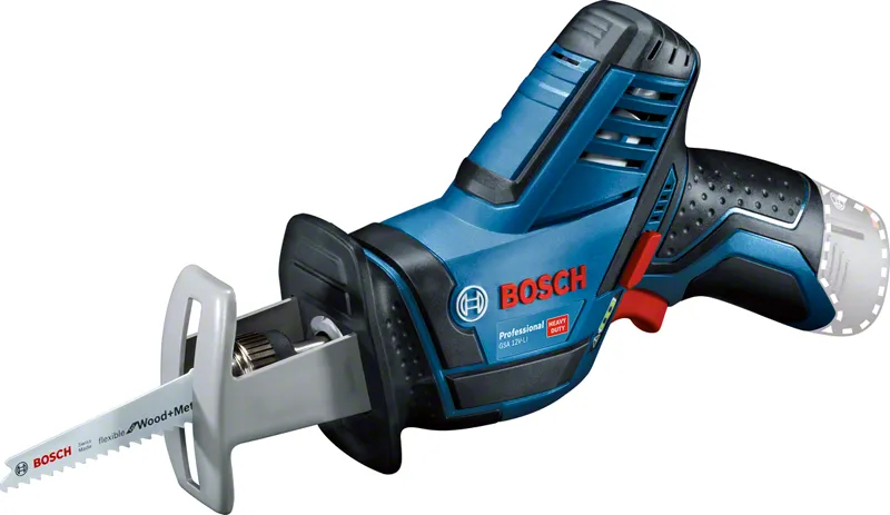 Máy cưa lọng dùng pin Bosch GSA 12V-LI dùng để cắt gỗ và kim loại.