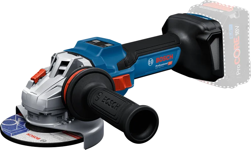 GWS 18V-15 S Máy mài góc dùng pin Bosch GWS 18V-15 S, pin ProCORE 8Ah.
