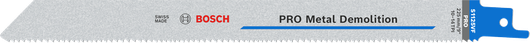 Lưỡi cưa phá dỡ PRO Metal Demolition S1125VF Lưỡi cắt kim loại Bosch PRO Metal Demolition S1125VF có răng cưa đa dạng.