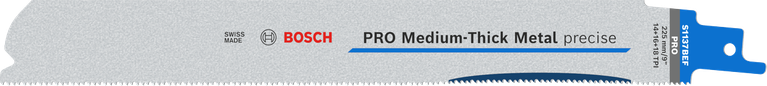 Lưỡi PRO Medium-Thick Metal precise S1137BEF, 1,1 x 25 x 225 mm, 5 chiếc Lưỡi dao Bosch PRO Medium-Thick Metal chính xác S1137BEF.