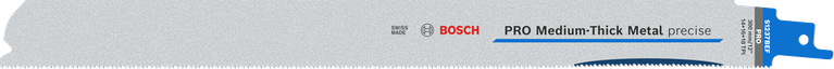 Lưỡi PRO Medium-Thick Metal precise S1237BEF, 1,1 x 25 x 300 mm, 5 chiếc Lưỡi dao Bosch PRO Medium-Thick Metal chính xác S1237BEF.