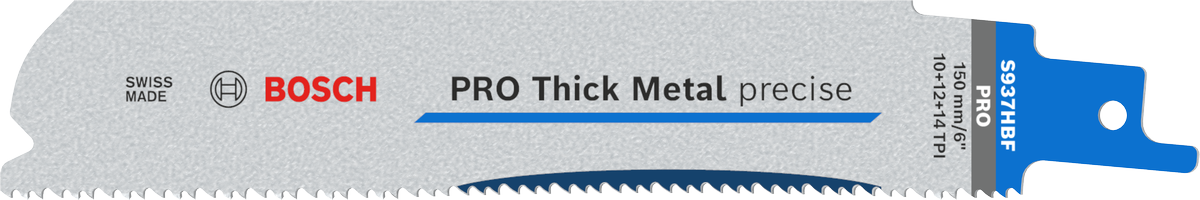 Lưỡi dao Bosch PRO Thick Metal chính xác S937HBF với thiết kế 3x3 răng.