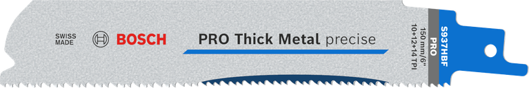 Lưỡi dao Bosch PRO Thick Metal chính xác S937HBF với thiết kế 3x3 răng.