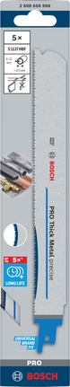 Lưỡi PRO Thick Metal precise S1137HBF, 1,1 x 25 x 225 mm, 5 chiếc Lưỡi cưa Bosch PRO Thick Metal S1137HBF 5 chiếc.