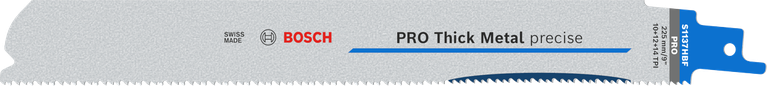 Lưỡi PRO Thick Metal precise S1137HBF, 1,1 x 25 x 225 mm, 5 chiếc Lưỡi cắt kim loại dày Bosch PRO Thick Metal chính xác S1137HBF dùng để cắt kim loại dày.
